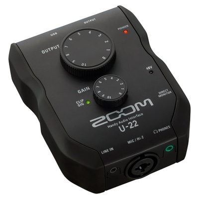 ZOOM U-22 핸디 오디오 인터페이스 아이패드 IOS 호환가능 (밧데리 구동가능)