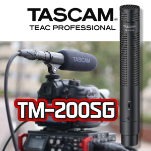TASCAM 타스캠 TM-200SG 콘덴서 샷건 마이크 DSLR 초경량 레코딩