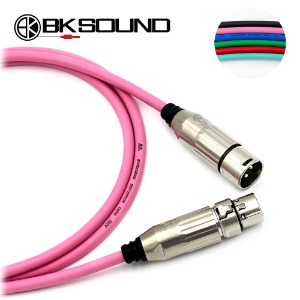 BKSOUND BK2020 컬러 뉴트릭 골드팁 XLR(암)-XLR(수) 국산 제작 마이크케이블 (색상선택)